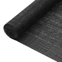 VidaXL Siatka cieniująca, czarna, 3,6x25 m, HDPE, 75 g/m²