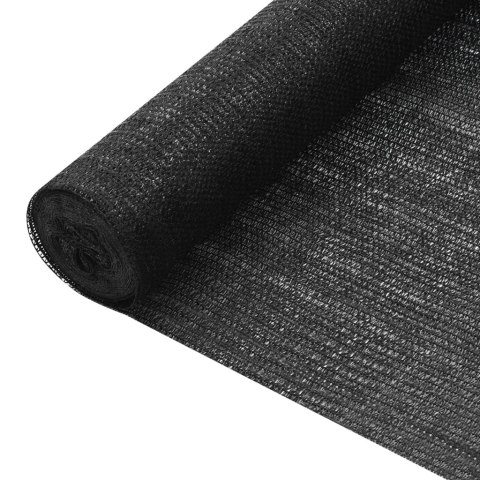 VidaXL Siatka cieniująca, czarna, 3,6x25 m, HDPE, 75 g/m²