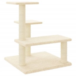 DRAPAK DLA KOTA Z SIZALOWYMI SŁUPKAMI KREMOWY 61CM