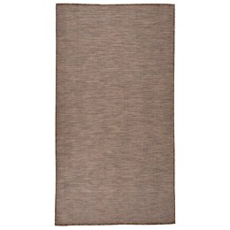 VidaXL Dywan zewnętrzny o płaskim splocie, 80x150 cm, brązowy