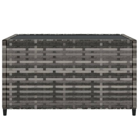 KWADRATOWY STOLIK KAWOWY DO OGRODU SZARY 50X50X30CM
