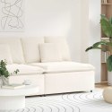 VidaXL Modułowy moduł centralny sofy z poduszkami kremowy 100 cm