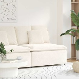 VidaXL Modułowy moduł centralny sofy z poduszkami kremowy 100 cm
