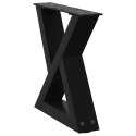 NOGI DO STOLIKA KAWOWEGO 2 SZT. CZARNE 40X(30-31,3)CM STAL