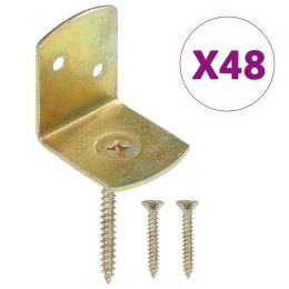 VidaXL Uchwyty do paneli ogrodzeniowych, 48 szt., kształt L, metalowe