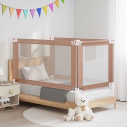 VidaXL Barierka do łóżeczka dziecięcego, taupe, 140x25 cm, tkanina