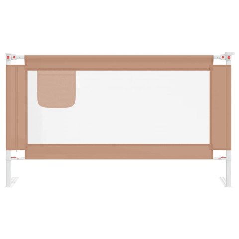VidaXL Barierka do łóżeczka dziecięcego, taupe, 140x25 cm, tkanina