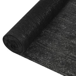 VidaXL Siatka cieniująca, czarna, 1x25 m, HDPE, 150 g/m²