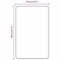 VidaXL Mata łazienkowa antypoślizgowa Brązowy 50 x 80 cm PP