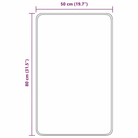 VidaXL Mata łazienkowa antypoślizgowa Brązowy 50 x 80 cm PP