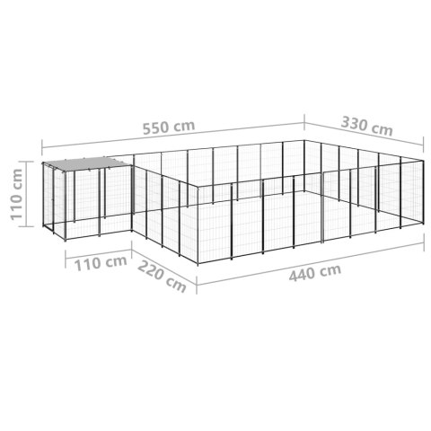 KOJEC DLA PSA CZARNY 15,73M² STALOWY