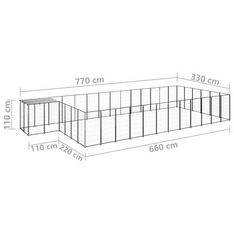 KOJEC DLA PSA CZARNY 22,99M² STALOWY