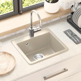 VidaXL Zlew Beżowy 470 x 440 mm Granit