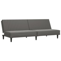 VidaXL 2-osobowa sofa, szara, sztuczna skóra