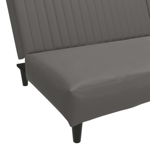 VidaXL 2-osobowa sofa, szara, sztuczna skóra