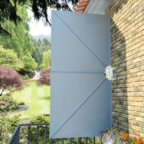 VidaXL Składany parawan tarasowy, szary, 300x150 cm