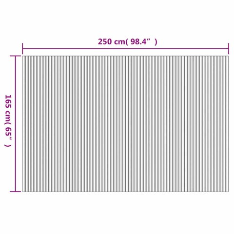 BAMBUSOWY PARAWAN KOLOR SZARY 250X165CM
