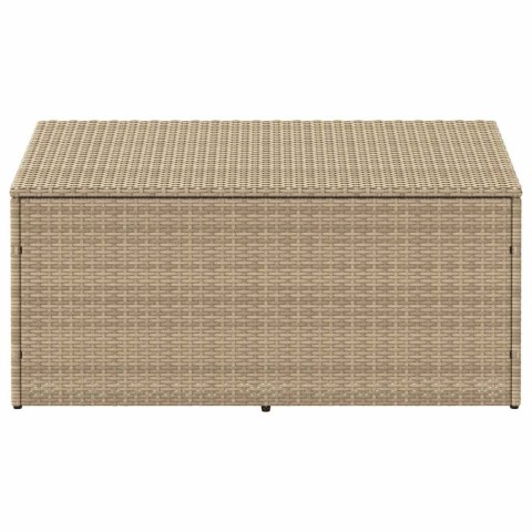 VidaXL Skrzynia ogrodowa beżowa 110x50x58 cm polirattan