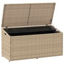 VidaXL Skrzynia ogrodowa beżowa 110x50x58 cm polirattan