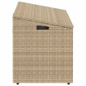 VidaXL Skrzynia ogrodowa beżowa 110x50x58 cm polirattan