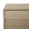 VidaXL Skrzynia ogrodowa beżowa 110x50x58 cm polirattan