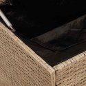 VidaXL Skrzynia ogrodowa beżowa 110x50x58 cm polirattan