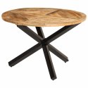 VidaXL Stół do jadalni, Ø110x75 cm, surowe drewno mango