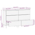 VidaXL Szafy do przechowywania 2 szt. 120 x 33 x 75 cm Drewno z mango