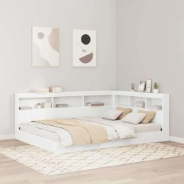 VidaXL Zagłówek do przechowywania Biały 135 cm Materiał drewnopochodny
