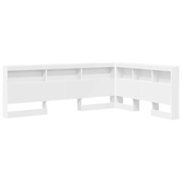 VidaXL Zagłówek do przechowywania Biały 135 cm Materiał drewnopochodny