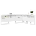 VidaXL Zagłówek do przechowywania Biały 135 cm Materiał drewnopochodny