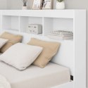VidaXL Zagłówek do przechowywania Biały 135 cm Materiał drewnopochodny