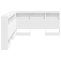 VidaXL Zagłówek do przechowywania Biały 135 cm Materiał drewnopochodny