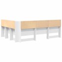 VidaXL Zagłówek do przechowywania Biały 135 cm Materiał drewnopochodny