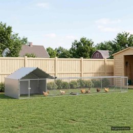 KURNIK Z WYBIEGIEM 7X2X1,5 M STAL OCYNKOWANA DLA KUR I DROBIU