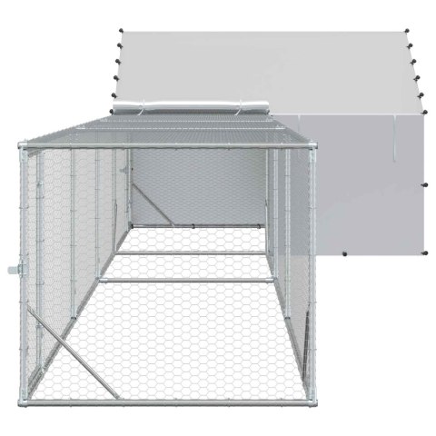 DUŻY KURNIK XXL DLA KUR WYBIEG 7X2X1,5M STAL OCYNK