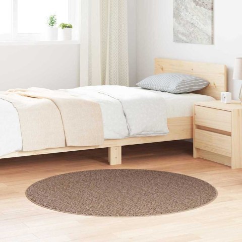 VidaXL Antypoślizgowy dywan shaggy Brązowy 120 x 120 cm PP