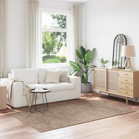 VidaXL Antypoślizgowy dywan shaggy Brązowy 160 x 230 cm PP