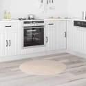VidaXL Antypoślizgowy dywan shaggy Kremowy 90 x 90 cm PP