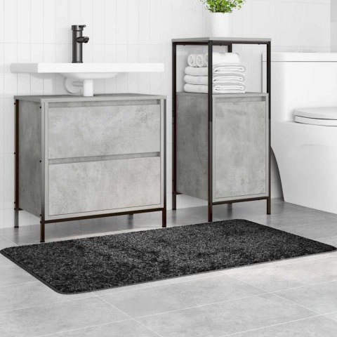 VidaXL Mata łazienkowa antypoślizgowa Ciemnoszary 70 x 120 cm PP