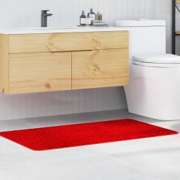 VidaXL Mata łazienkowa antypoślizgowa Czerwony 70 x 120 cm PP