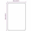 VidaXL Mata łazienkowa antypoślizgowa Kremowy 60 x 90 cm PP