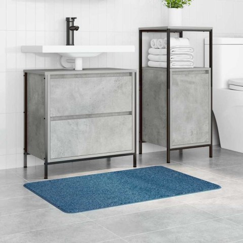 VidaXL Mata łazienkowa antypoślizgowa Niebieski 60 x 90 cm PP