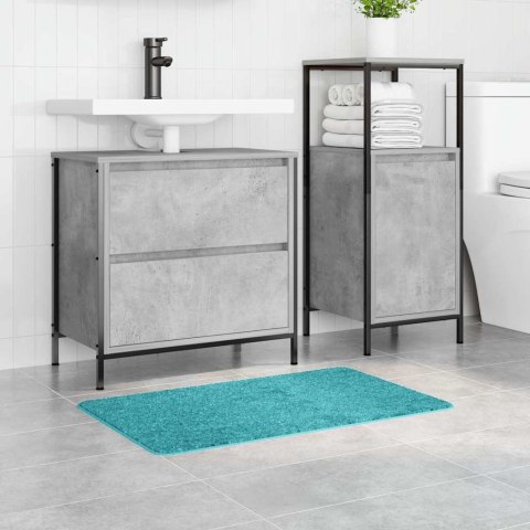 VidaXL Mata łazienkowa antypoślizgowa Turkusowy 50 x 80 cm PP