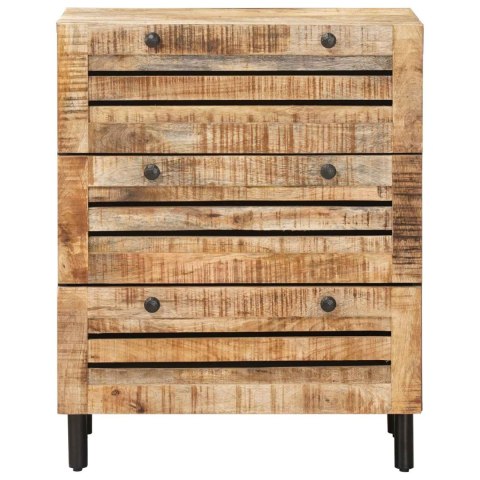 KOMODA Z DREWNA MANGO 3 SZUFLADY INDUSTRIALNA 60X33X75 CM