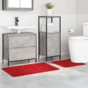 VidaXL Zestaw mat łazienkowych antypoślizgowych 2 pcs Czerwony PP
