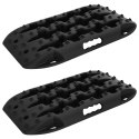 VidaXL Deska trakcyjna 2 pcs Czarny 57,5x30,5x5,5 cm Wzmocniony nylon