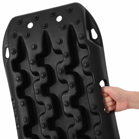VidaXL Deska trakcyjna 2 pcs Czarny 57,5x30,5x5,5 cm Wzmocniony nylon