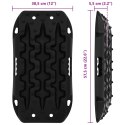 VidaXL Deska trakcyjna 2 pcs Czarny 57,5x30,5x5,5 cm Wzmocniony nylon