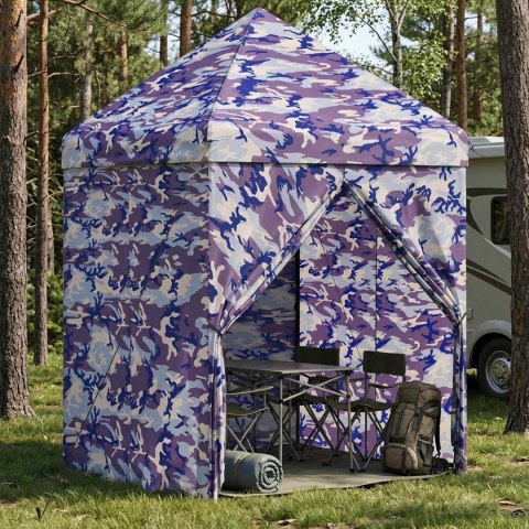 GARAŻ POP-UP Z 4 ŚCIANAMI 2 X 2 M NIEBIESKI KAMUFLAŻ